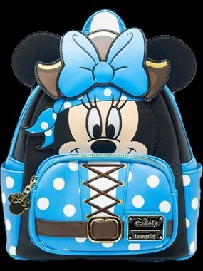 Loungefly Pirate Minnie Mouse Exclusive White Polka Dot Mini Backpack BNWT
